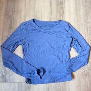 Long Sleeve Blue Top